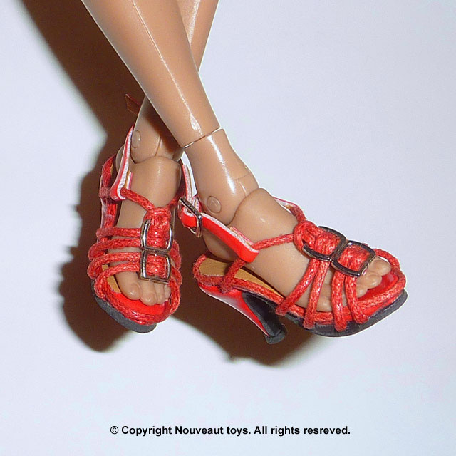 Red Straps Heel Shoes #4